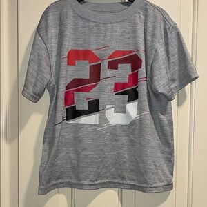 Kids Gray Jersey with Red and Black Accents